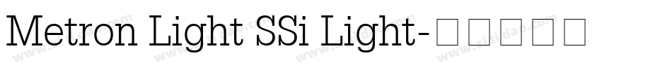 Metron Light SSi Light字体转换